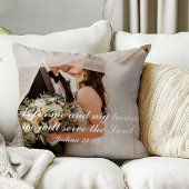 Christelijke Schrift bruiloft foto Kussen