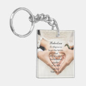 Christelijke Schrift bruiloft foto Sleutelhanger (Voorkant Links)