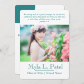 Christelijke Schrift Foto Afstudeerder Aankondigin Kaart (Voorkant / Achterkant)