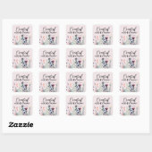 Christelijke Schrift Gezegde Floral Vierkante Sticker (Vel)