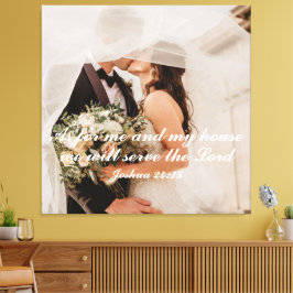 Christelijke Schrift Huwelijksfoto Canvas Afdruk