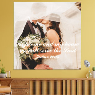 Christelijke Schrift Huwelijksfoto Canvas Afdruk
