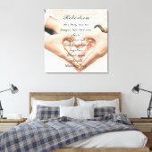 Christelijke Schrift Huwelijksfoto Canvas Afdruk (Insitu (Slaapkamer))