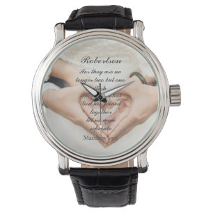 Christelijke Schrift Huwelijksfoto  Horloge