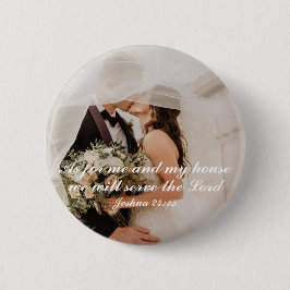 Christelijke Schrift Huwelijksfoto Ronde Button 5,7 Cm