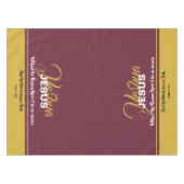 Christelijke Schrift JEZUS REDEN SEIZOEN Kerstmis Tafelkleed (Voorkant (Horizontaal))