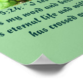 Christelijke Schrift Johannes 5:24 Poster (Hoek)
