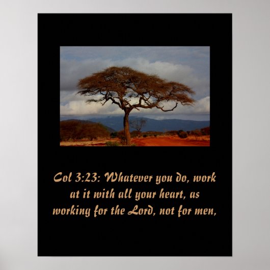 Christelijke Schrift Kol 3:23 Poster (Voorkant)