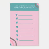 Christelijke Schrift Liefde Hart Herinnering Post-it® Notes (Voorkant)