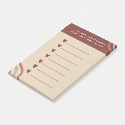 Christelijke Schrift Liefde Hart Herinnering Post-it® Notes (Schuin)