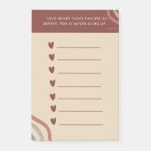 Christelijke Schrift Liefde Hart Herinnering Post-it® Notes (Voorkant)