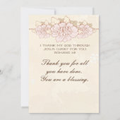 Christelijke Schrift Romeinen 1:8 Ik dank God voor Bedankkaart (Achterkant)