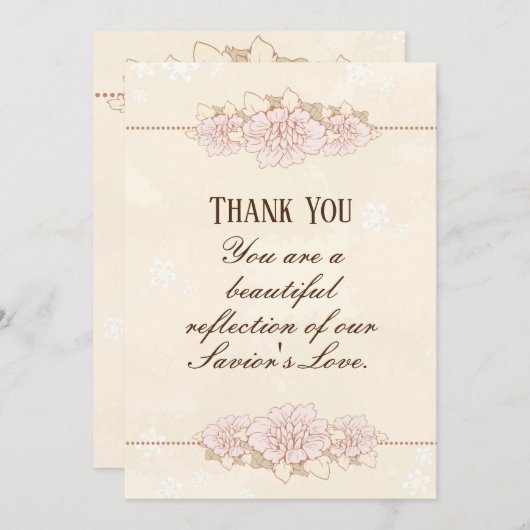 Christelijke Schrift Romeinen 1:8 Ik dank God voor Bedankkaart (Voorkant / Achterkant)