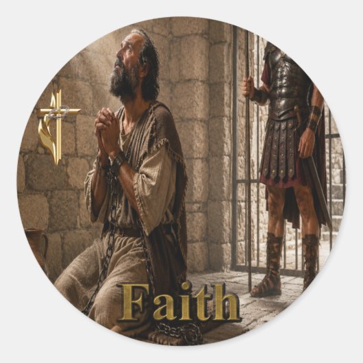 Christelijke schrift ronde sticker (Voorkant)