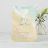 Christelijke Schrift Strand Schelp Bestemming Kaart (Staand voorkant)