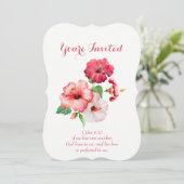 Christelijke Schrift Tropische Bloem Huwelijk Kaart (Staand voorkant)