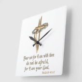 Christelijke Schrift Vierkante Klok (Hoek)