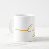 Christelijke Schrift Wees de Lichtgele Minimalist Koffiemok (Voorkant links)