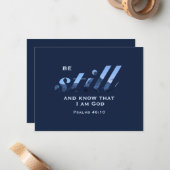 Christelijke Schriftuur Rustig Blauwe Berg Aangepa Notitiekaartje (Voorkant / Achterkant in situ)