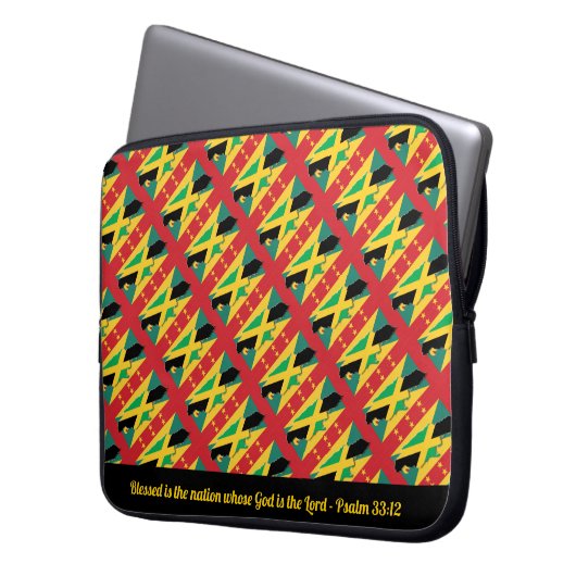 Christelijke scriptie van het dubbel erfgoed van J Laptop Sleeve (Voorkant Links)