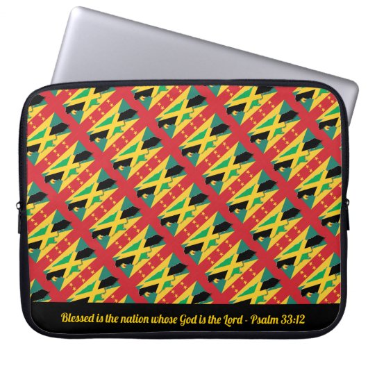 Christelijke scriptie van het dubbel erfgoed van J Laptop Sleeve (Voorkant)