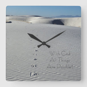 Christelijke Scriptklok Vierkante Klok