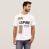 Christelijke scripts | ASPIRE HOGER | Ghana Flag T-shirt (Voorkant volledig)