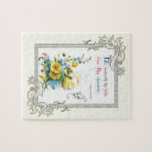 Christelijke scripts en bloemen legpuzzel (Horizontaal)