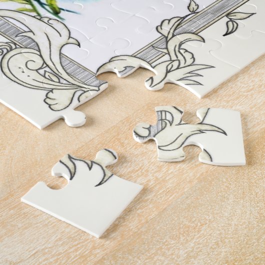 Christelijke scripts en bloemen legpuzzel (Zijkant)