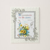 Christelijke scripts en bloemen legpuzzel (Verticaal)