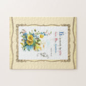 Christelijke scripts en  bloemen legpuzzel (Horizontaal)