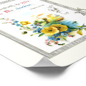 Christelijke scripts en  bloemen poster (Hoek)