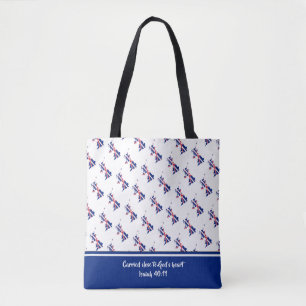 Christelijke scripts GB BRITAIN UNION JACK Isaiah Tote Bag
