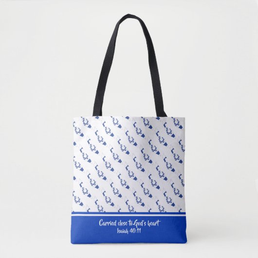 Christelijke scripts ISRAEL Star David Isaiah Tote Bag (Voorkant)