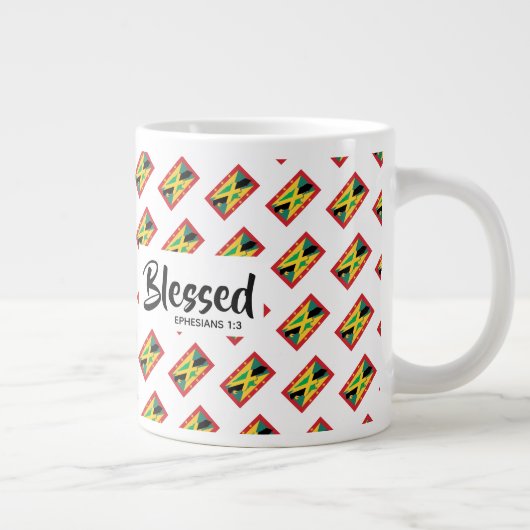Christelijke scripts JAMAICA GRENADA Dual Blessed Grote Koffiekop (Rechts)