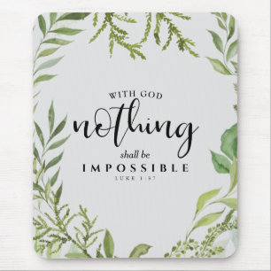 Christelijke scripts Niets is onmogelijk Muismat