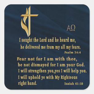 Christelijke scripts vierkante sticker