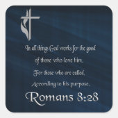 Christelijke scripts vierkante sticker (Voorkant)