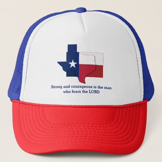 CHRISTELIJKE scripts voor TEXAS-vlag op maat Trucker Pet (Voorkant)