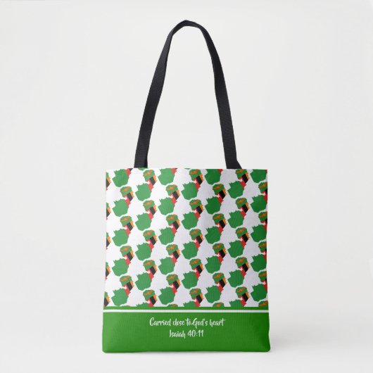 Christelijke scripts ZAMBIA FLAG Isaiah Tote Bag (Voorkant)