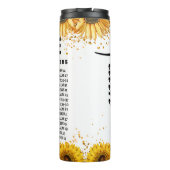 Christelijke scripts Zonnebloem Thermal Tumbler Thermosbeker (Achterkant)