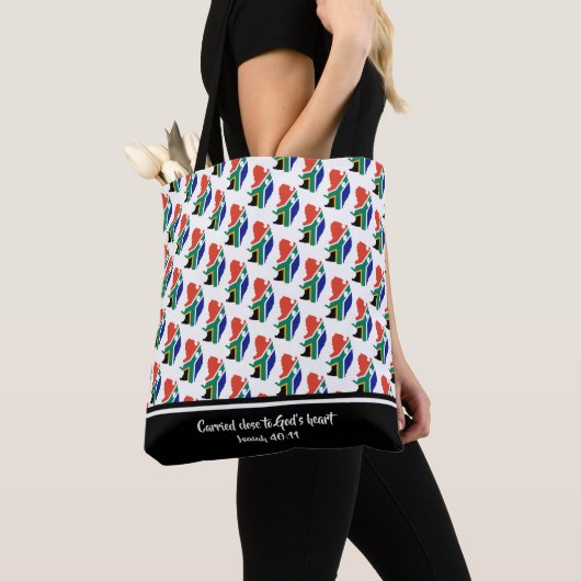 Christelijke scripts ZUID-AFRIKA FLAG Isaiah Tote Bag (Dichtbij)