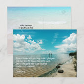 Christelijke Scriptsky Water Peace Afraid Aankondigingskaart (Voorkant / Achterkant)