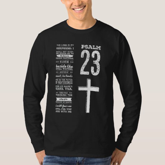 Christelijke Scripture Psalm 23 Youth Group Pastor T-shirt (Voorkant)