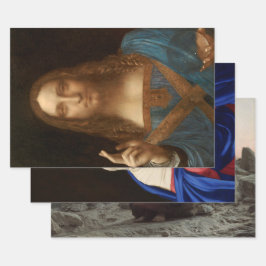 Christelijke selectie van religieuze kunst inpakpapier vel