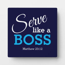 CHRISTELIJKE SERVE ZOALS EEN BOSS FOTOPLAAT