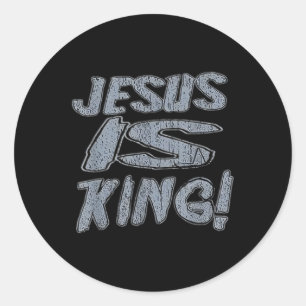 Christelijke Shirten voor mensen Jezus is het gelo Ronde Sticker
