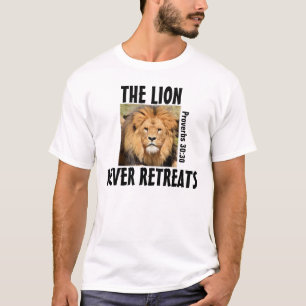 Christelijke shirts, LEEUW TREKT NOOIT TERUG, Spre T-shirt