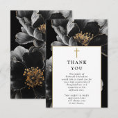 Christelijke sierlijke viering van het leven begra bedankkaart (Voorkant / Achterkant)