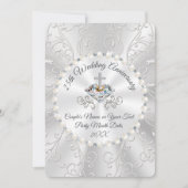 CHRISTELIJKE Silver 25th Jubileum Uitnodiging Kaar (Voorkant)